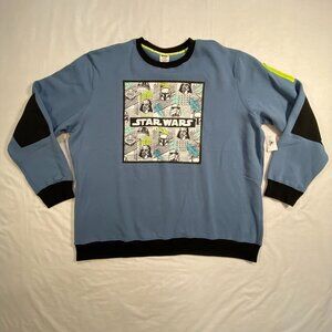 Star Wars Sweatshirt XXL Blue NWT Disney Parks Merch Galaxies Edge Darth Vader